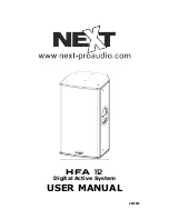 Предварительный просмотр 1 страницы Next HFA 112 User Manual