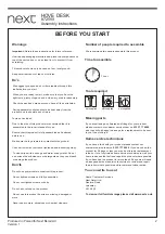 Предварительный просмотр 2 страницы Next Hove 872590 Assembly Instructions Manual