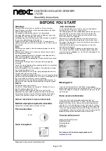 Предварительный просмотр 3 страницы Next Huntingdon 174728 Assembly Instructions Manual