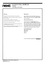 Preview for 6 page of Next HUXLEY 169380 Assembly Instructions Manual