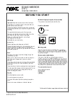 Предварительный просмотр 2 страницы Next IDAHO MIRROR 679714 Assembly Instructions