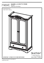 Предварительный просмотр 1 страницы Next ISABELLA GENTS ROBE 942322 Assembly Instructions Manual