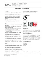 Предварительный просмотр 2 страницы Next ISABELLA WIDE CHEST Assembly Instructions Manual