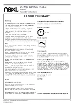 Preview for 2 page of Next JARVIS 869390 Assembly Instructions Manual