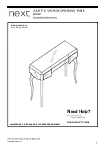 Preview for 1 page of Next JULIETTE 868967 Assembly Instructions Manual