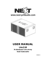 Предварительный просмотр 1 страницы Next LAs218 User Manual