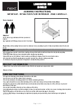 Предварительный просмотр 1 страницы Next LEAMINGTON Assembly Instructions