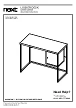 Preview for 2 page of Next LOCKER DESK 489969 Assembly Instructions Manual