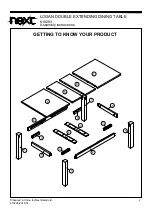 Предварительный просмотр 3 страницы Next LOGAN DOUBLE EXTENDING DINING TABLE Assembly Instructions Manual