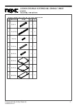 Предварительный просмотр 4 страницы Next LOGAN DOUBLE EXTENDING DINING TABLE Assembly Instructions Manual