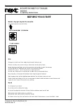 Preview for 2 page of Next M60905 Assembly Instructions Manual