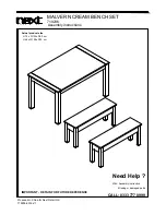 Preview for 1 page of Next MALVERN CREAM BENCH SET Assembly Instructions Manual