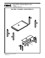 Preview for 3 page of Next MALVERN CREAM BENCH SET Assembly Instructions Manual