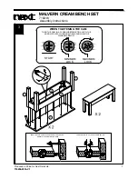 Preview for 8 page of Next MALVERN CREAM BENCH SET Assembly Instructions Manual