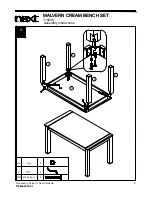 Preview for 9 page of Next MALVERN CREAM BENCH SET Assembly Instructions Manual