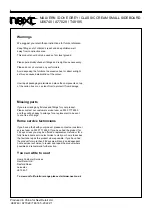 Preview for 20 page of Next MALVERN U06740 Assembly Instructions Manual