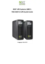 Next MINT+ 1000 VA UPS Quick Manual предпросмотр