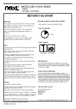 Предварительный просмотр 3 страницы Next MODULAR II OAK ROBE 903459 Assembly Instructions Manual