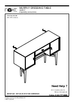 Предварительный просмотр 1 страницы Next MURPHY DRESSING TABLE 444617 Assembly Instructions Manual