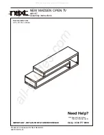 Предварительный просмотр 1 страницы Next NEW MADSEN OPEN TV 446167 Assembly Instructions Manual