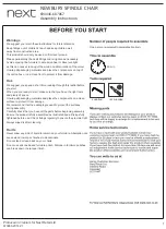 Preview for 2 page of Next NEWBURY SPINDLE 690446 Assembly Instructions Manual