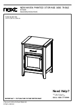 Предварительный просмотр 2 страницы Next NEWHAVEN PAINTED STORAGE SIDE TABLE Assembly Instructions Manual