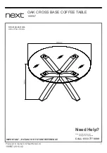 Preview for 8 page of Next OAK CROSS BASE COFFEE TABLE Assembly Instructions Manual