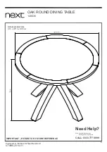 Предварительный просмотр 7 страницы Next OAK ROUND DINING TABLE 148036 Assembly Instructions Manual