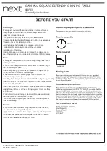 Предварительный просмотр 2 страницы Next OAKHAM SQUARE 668783 Assembly Instructions Manual