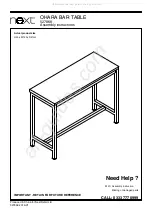 Next Ohara Bar Table 527868 Assembly Instructions Manual preview