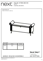 Preview for 2 page of Next PALAIS 450707 Assembly Instructions Manual