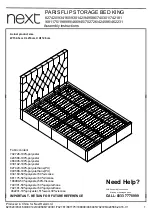 Preview for 1 page of Next PARIS FLIP STORAGE BED KING Assembly Instructions Manual