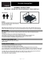 Next PORTOFINO BED Assembly Instructions Manual предпросмотр