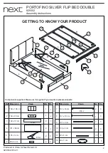 Preview for 3 page of Next PORTOFINO SILVER FLIP BED DOUBLE Assembly Instructions Manual