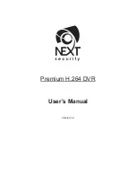 Предварительный просмотр 1 страницы Next Premium H.264 User Manual