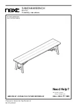 Предварительный просмотр 2 страницы Next SANDHAM BENCH 631731 Aassembly Instructions