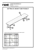 Предварительный просмотр 4 страницы Next SANDHAM BENCH 631731 Aassembly Instructions