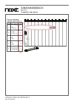 Предварительный просмотр 5 страницы Next SANDHAM BENCH 631731 Aassembly Instructions