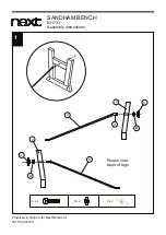 Предварительный просмотр 6 страницы Next SANDHAM BENCH 631731 Aassembly Instructions