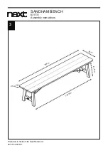 Предварительный просмотр 8 страницы Next SANDHAM BENCH 631731 Aassembly Instructions