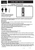 Предварительный просмотр 1 страницы Next SPIRIT TALLBOY 677954 Assembly Instructions Manual