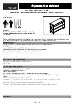 Предварительный просмотр 1 страницы Next STANTON LARGE CONSOLE Assembly Instructions Manual