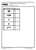 Предварительный просмотр 5 страницы Next STOCKHOLM 2 SEAT SOFA A09500 Assembly Instructions Manual