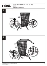 Предварительный просмотр 6 страницы Next STOCKHOLM 2 SEAT SOFA A09500 Assembly Instructions Manual