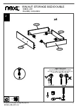 Предварительный просмотр 9 страницы Next WALNUT STORAGE BED-DOUBLE Assembly Instructions Manual