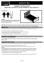 Next WESTCOTT BED Assembly Instructions предпросмотр