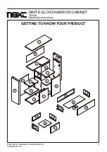 Предварительный просмотр 3 страницы Next WHITE GLOSS NARROW CABINET 733429 Assembly Instructions Manual