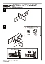 Предварительный просмотр 6 страницы Next WHITE GLOSS NARROW CABINET 733429 Assembly Instructions Manual