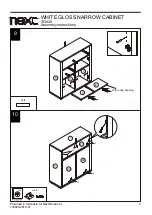 Предварительный просмотр 10 страницы Next WHITE GLOSS NARROW CABINET 733429 Assembly Instructions Manual