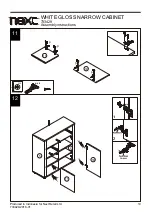 Предварительный просмотр 11 страницы Next WHITE GLOSS NARROW CABINET 733429 Assembly Instructions Manual